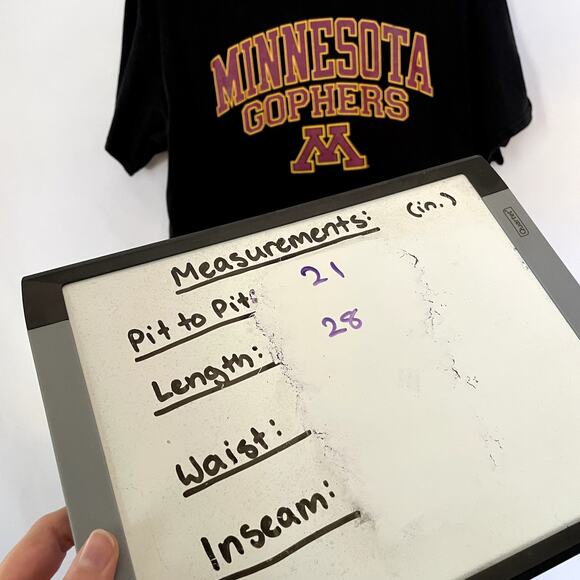 University of Minnesota Gophers black short sleeved shirt men's L top cotton - Picture 6 of 7